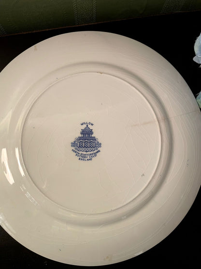 North Staffordshire Willow Ironstone Plate 9.5 Inch