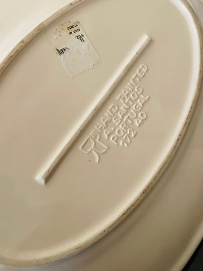 Vintage Hand-Painted Extra Large Serving Platter – Large Ceramic Dish, Oven Safe Made in England