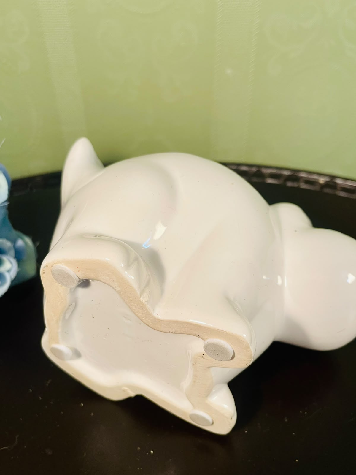 White Ceramic Hippo Planter – Whimsical Animal Decor, 4 Inch
