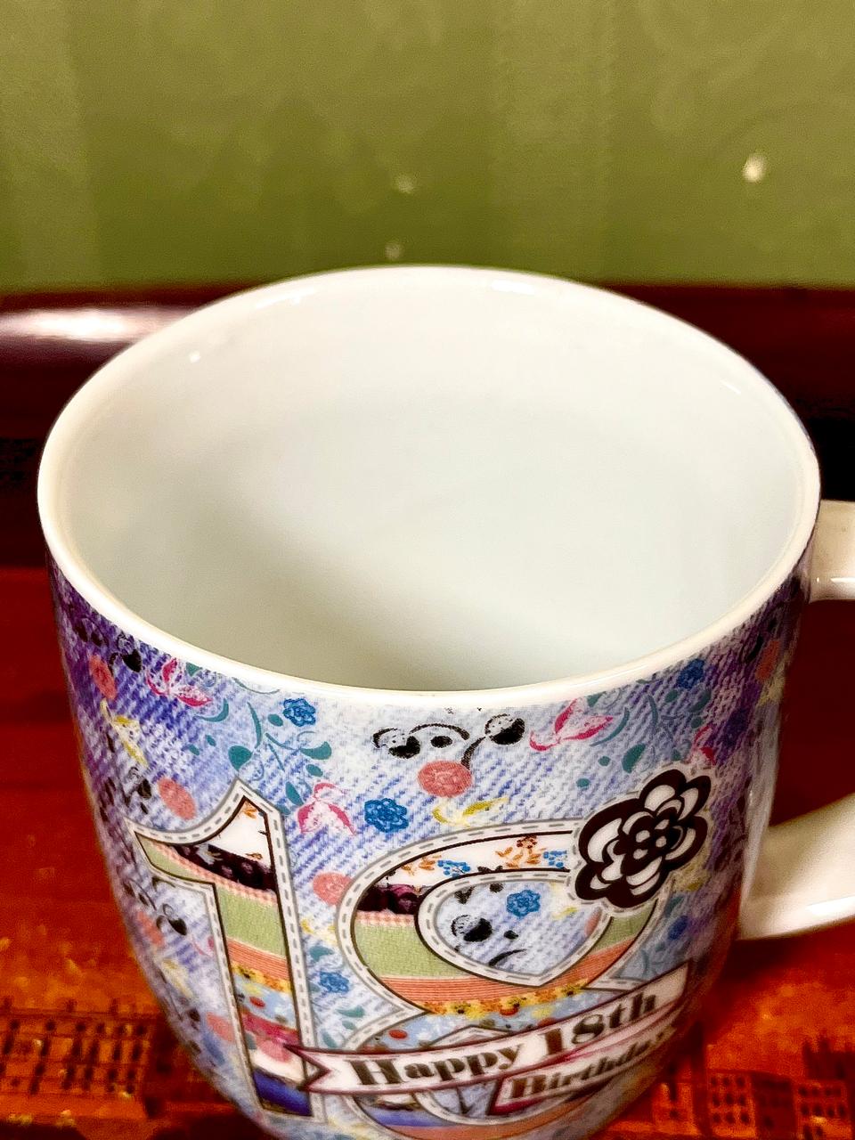 Laura Darrington 18th Birthday Floral Mug – 4"