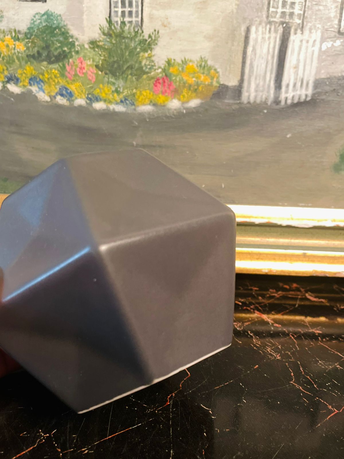 IKEA Matte Black Geometric Ceramic Vase ( 9cm )  – Modern Minimalist Décor. england