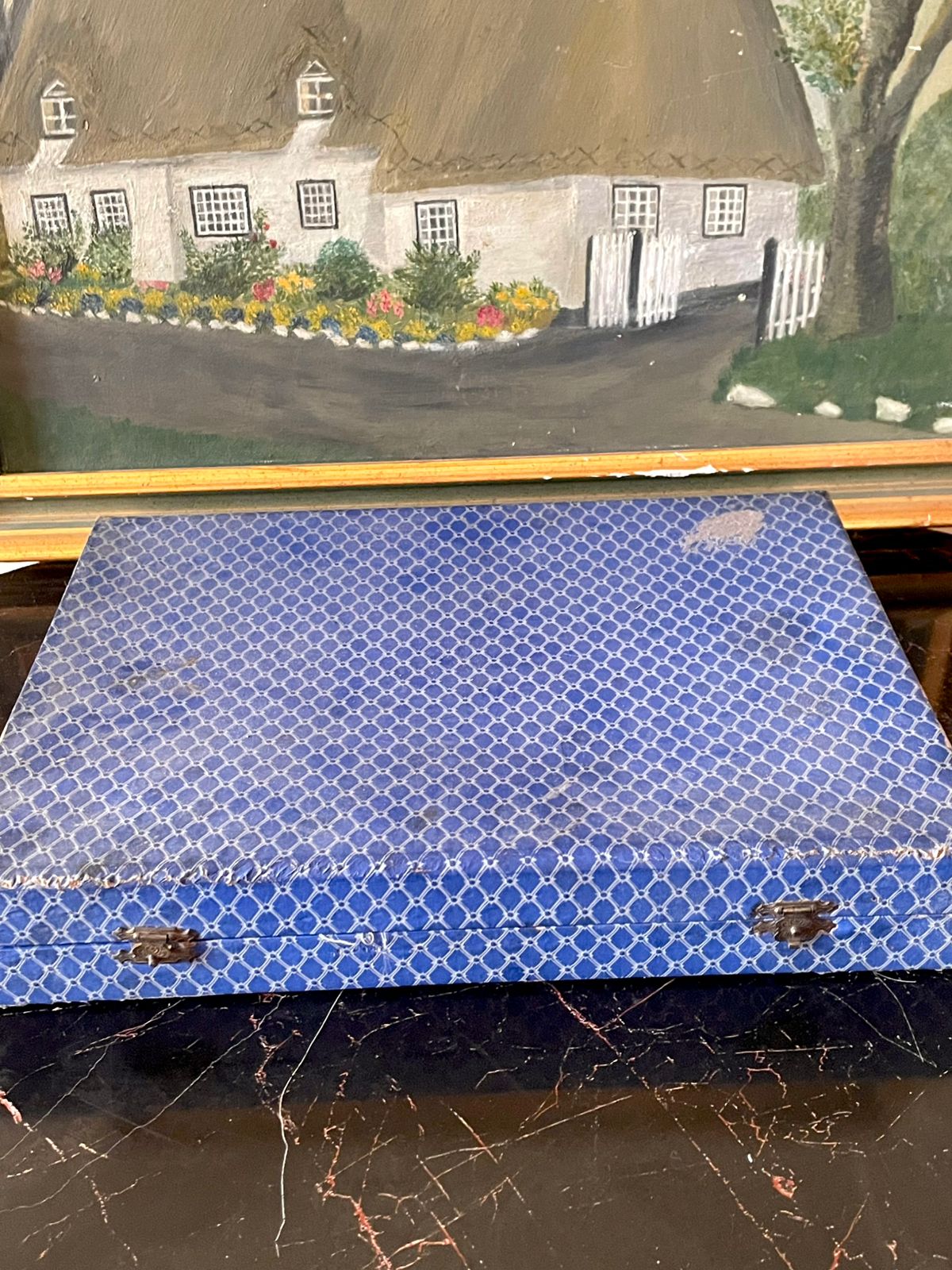 Vintage Silver-Plated Dessert Fork & Knife Set – 18 Pieces in Original Velvet-Lined Box