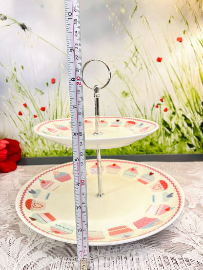 Two Tier Cupcake Cake Stand