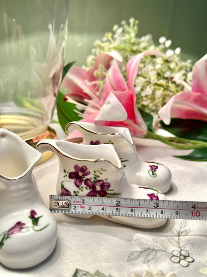 Floral High-Heel Shoe Miniature Decor ( Each) 3 inches