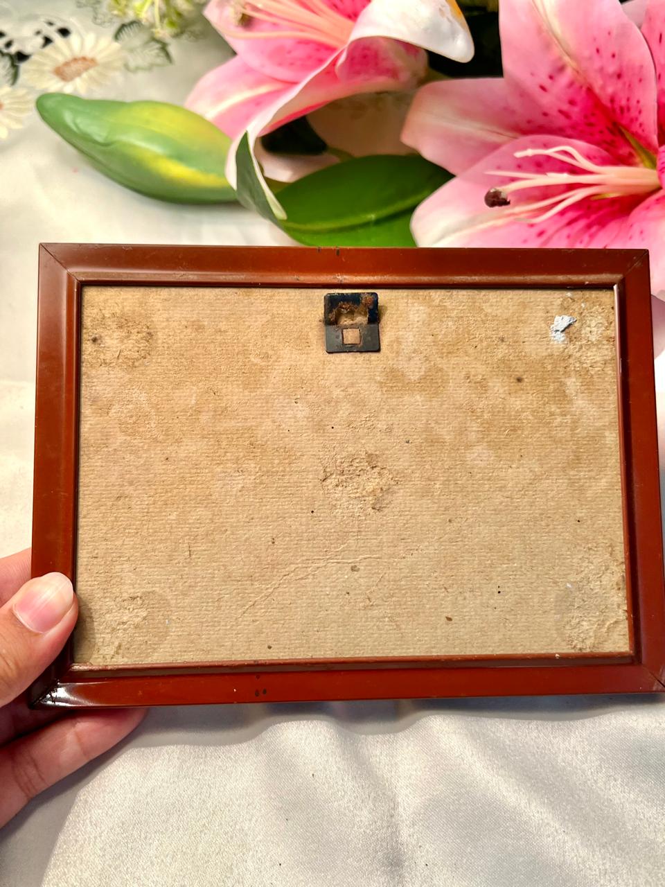 Vintage Cottage Landscape Framed Art 7"