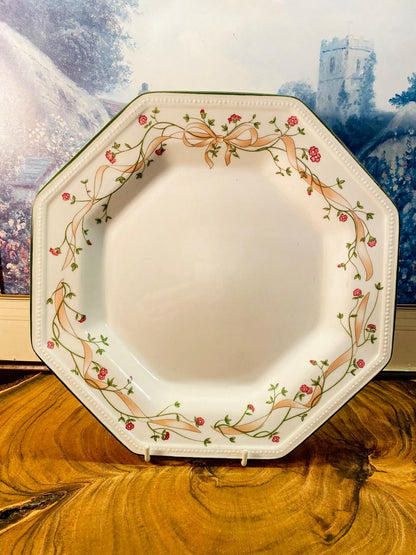 Set of 6 Johnson Bros Eternal Beau Octagonal Dinner Plates, England