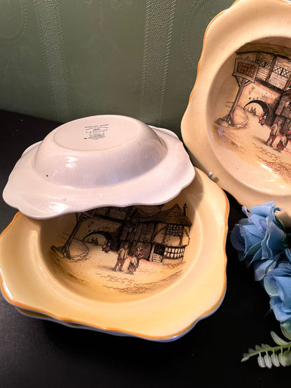 English Ware Jolly Drover Bowls Set of 4 – 7 Inch