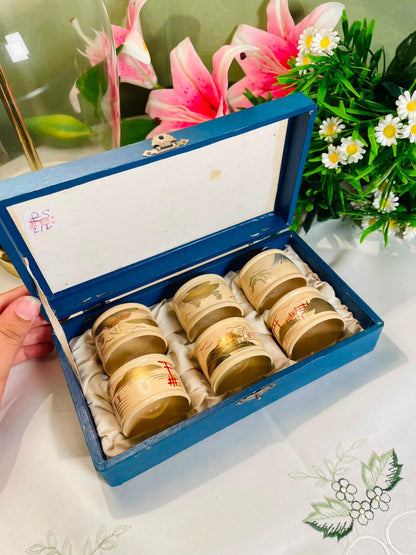 Oriental Scenic Japaness Napkins Ring – 6 Pieces with Box