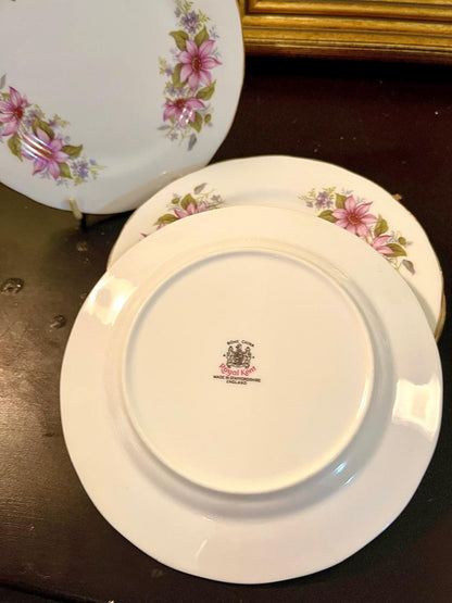 Royal Kent Bone China Dessert Plates Set of 5 – 6 Inch England