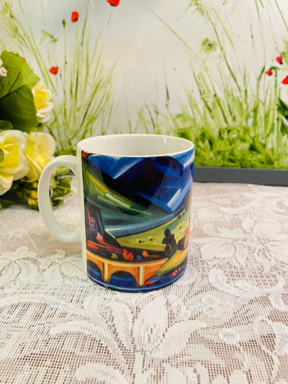 Colourful Alnwick Castle Scenic Mug – Artistic Landscape Coffee Cup