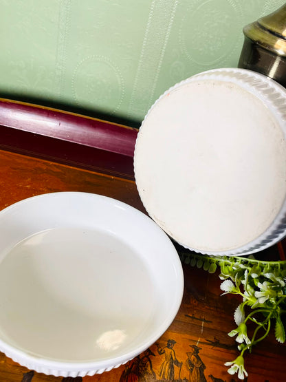 White Oven-Safe Oval Baking Dishes – 2 Pieces, 15 cm