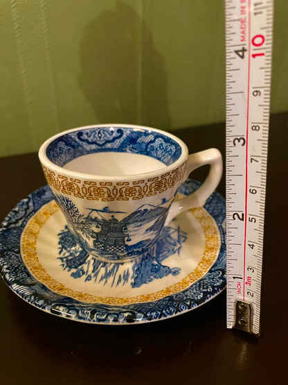 Royal Tudor Chinese Gardens Coffee Cup & Saucer Set
