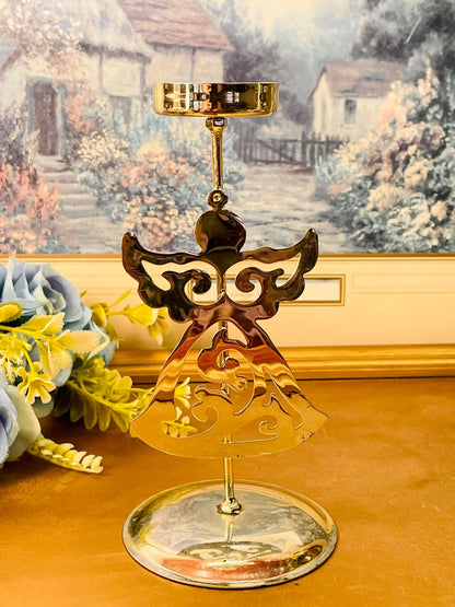 Vintage Gold Angel Candle Holder