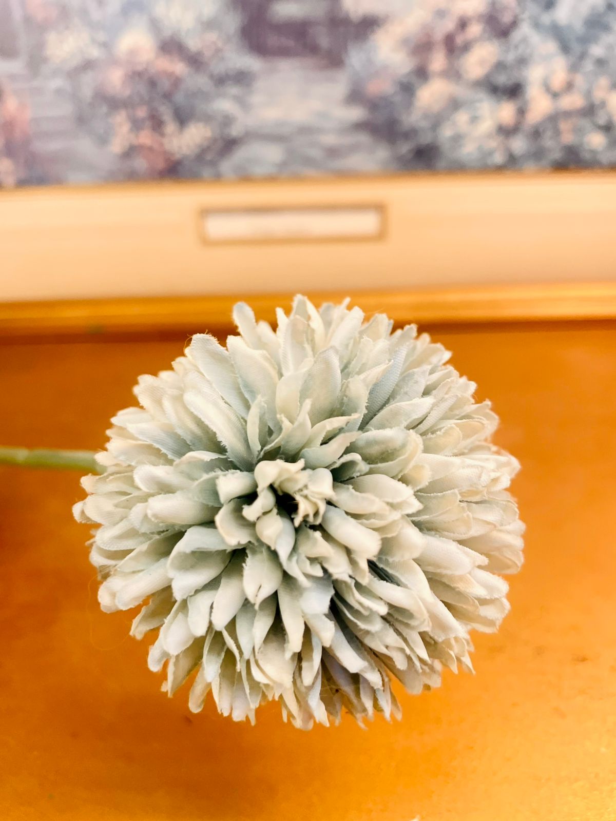 Cream Artificial Chrysanthemum Flower Stem 12"