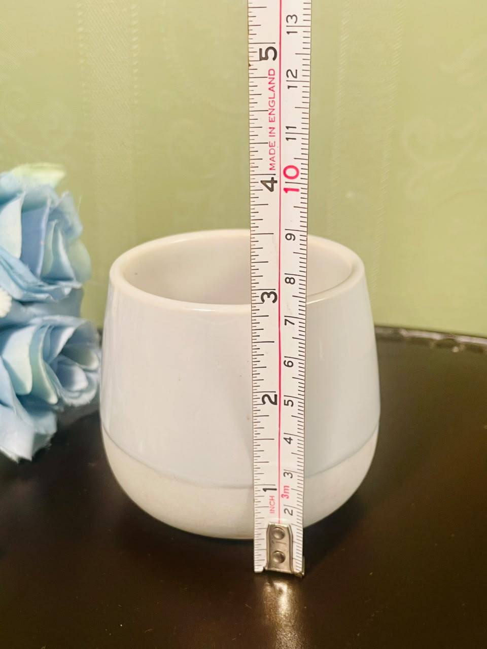 IKEA White Minimal Ceramic Planter – 3.5 Inch