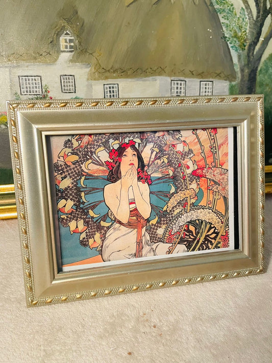 Art Nouveau Miniature Dollhouse Frame – Vintage Picture 8299 | Elegant Collectible Mini Wall Art in Pakistan