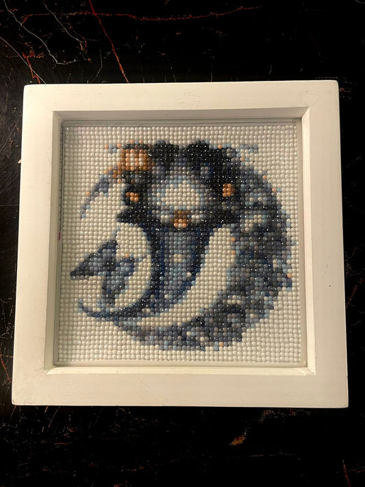 Handcrafted Mosaic Art Frame | Vintage Beaded Wall Decor