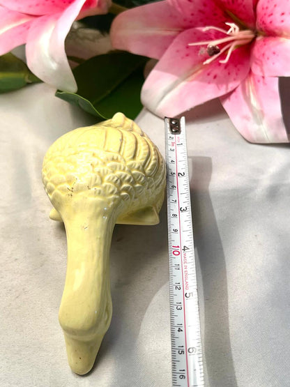 Vintage Yellow Ceramic Bird Figurine Approx. 15 cm Long