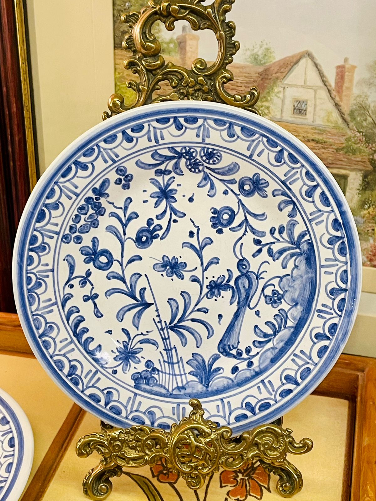 Set of 2 Hand-Painted Portugal Blue & White Decorative Plate – 15cm – Wall Display