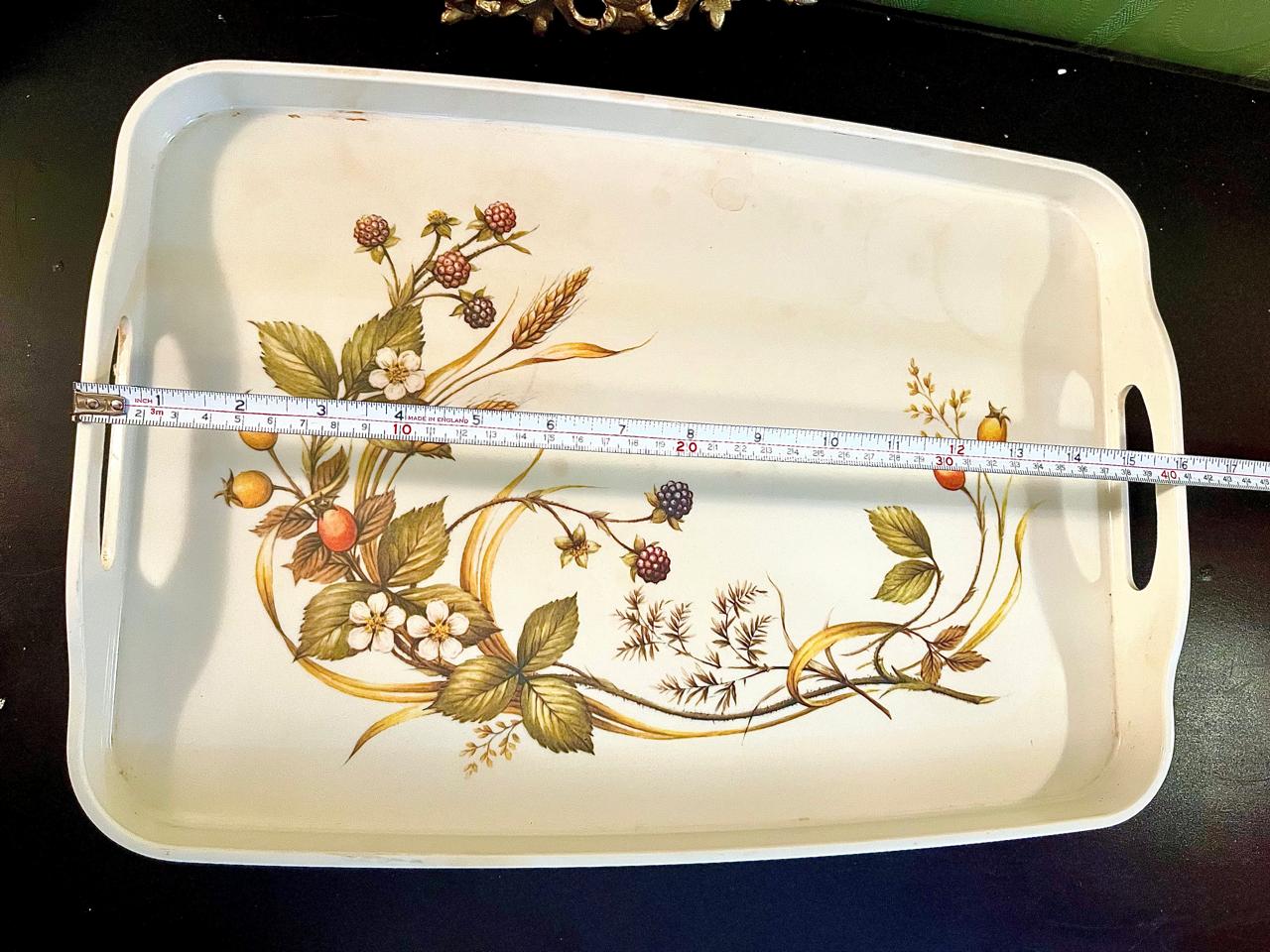 Wild berries tray shown with measuring tape indicating approx. 16 inch length