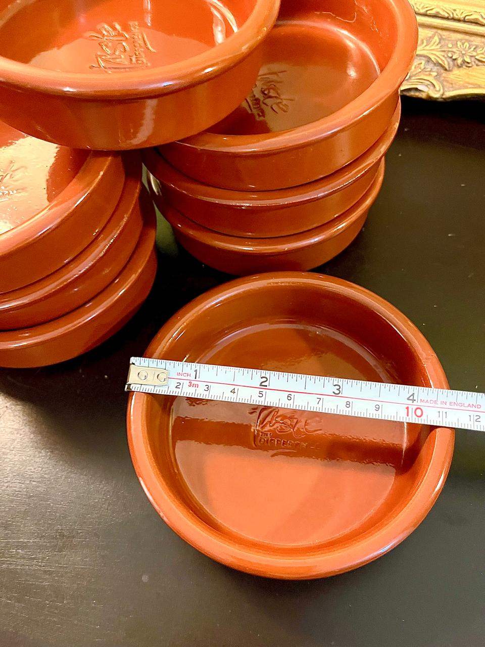 Vintage terracotta bowls set, additional grouping view