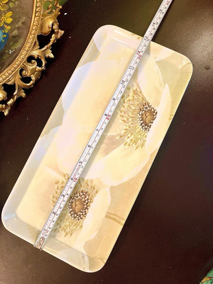 Dunelm anemone tray shown with measuring tape indicating approx. 15 inch length