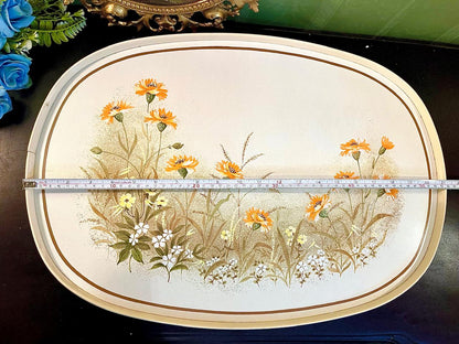 Oval wildflower tray shown with measuring tape indicating approx. 20 inch length